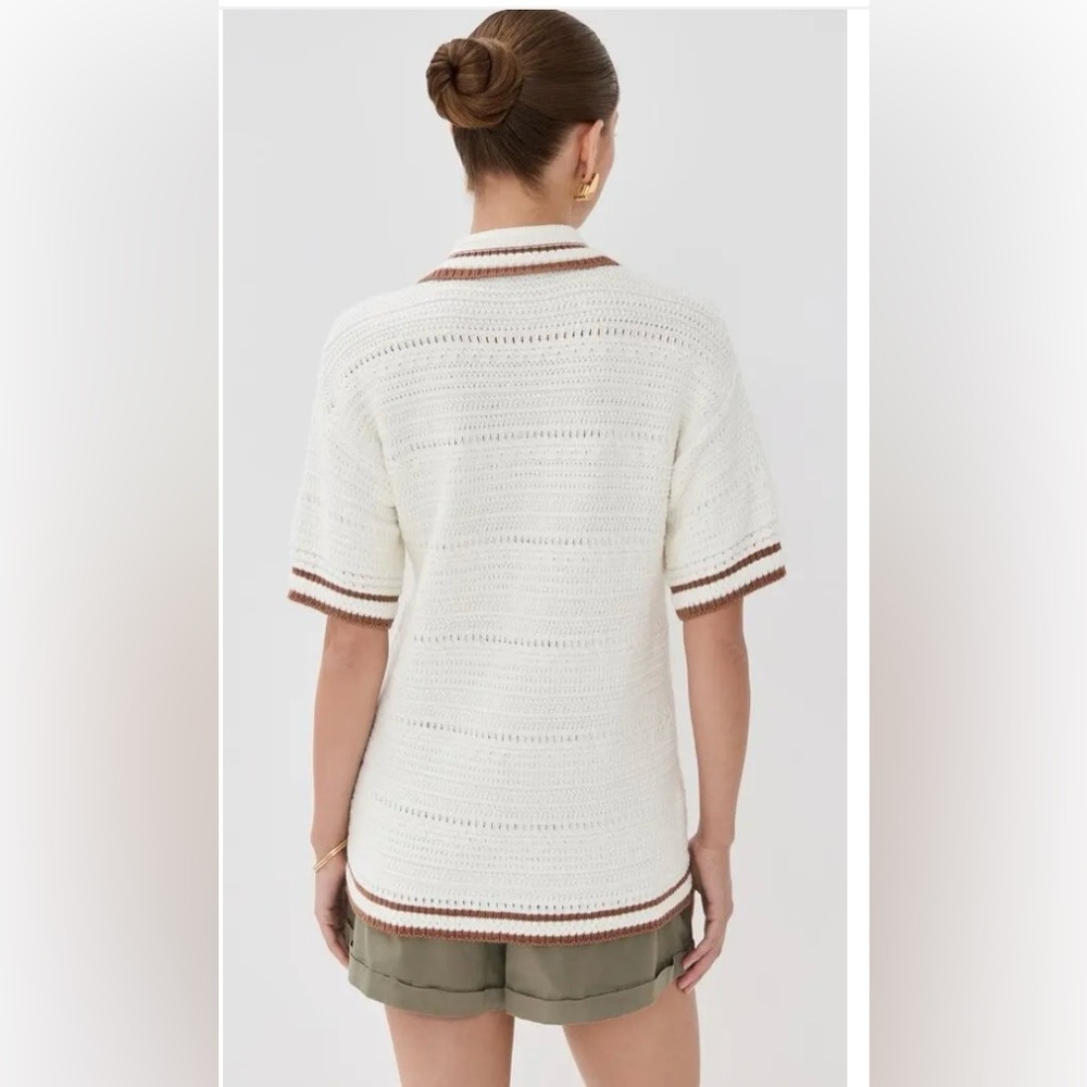 Veronica Beard Jadine Knit Top Size XS Crochet - Picture 2 of 7